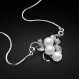 Luxury 925 Silver Necklace with Pearl Pendant