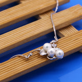 Luxury 925 Silver Necklace with Pearl Pendant