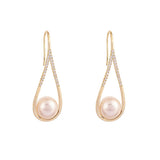 Geometric Dangle Earrings For Women Gothic Party Girls Pearl Earrings