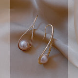 Geometric Dangle Earrings For Women Gothic Party Girls Pearl Earrings