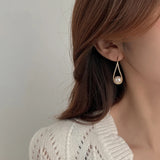 Geometric Dangle Earrings For Women Gothic Party Girls Pearl Earrings