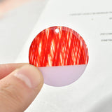 Spring Sky Mesh Splicing Disc DIY Earrings 2pcs