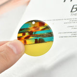 Spring Sky Mesh Splicing Disc DIY Earrings 2pcs