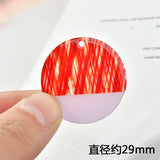 Spring Sky Mesh Splicing Disc DIY Earrings 2pcs