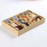 Gray Velvet Bracelet Watch Display Tray Holder