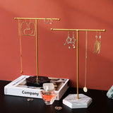 Wooden T-shaped Jewelry Shelf Display Stand