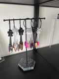 Wooden T-shaped Jewelry Shelf Display Stand