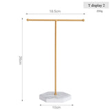 Wooden T-shaped Jewelry Shelf Display Stand