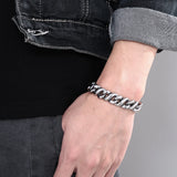 High Men's Splicing Bracelet Stainless Steel Jewelry Punk