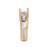 High Polished 2 Tone Ring Wedding Rings For Women Ladies
