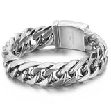 Men's 16MM Stainless Steel Rombo Link Chain Bracelet