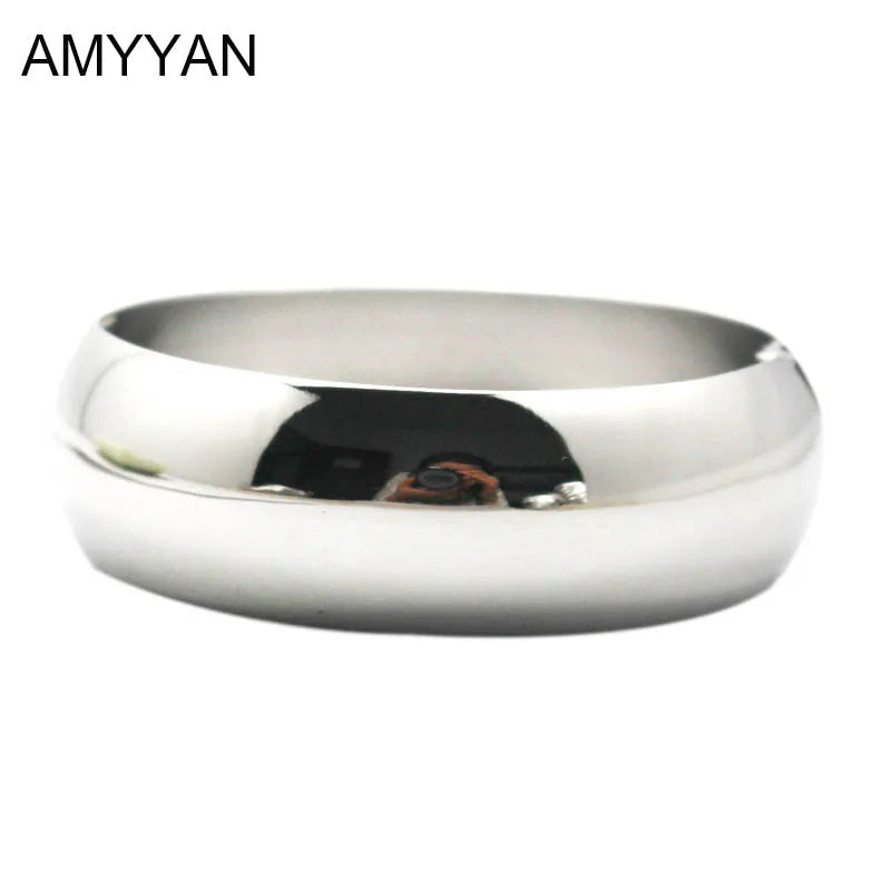 Polished Silver Stainless Steel Bracelet Bangle Blank Cuff Christmas Gift
