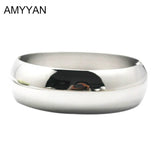 Polished Silver Stainless Steel Bracelet Bangle Blank Cuff Christmas Gift