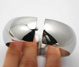 Polished Silver Stainless Steel Bracelet Bangle Blank Cuff Christmas Gift