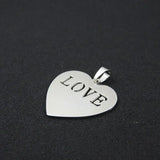 Stainless Steel Heart Love Logo Necklace Pendant