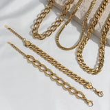 Tarnish Exaggerated 18K Plated Chunky Chain Necklace