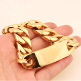 16mm*22cm Stainless Steel Mens Cuban Link Bracelet Bangle