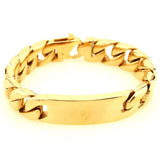 16mm*22cm Stainless Steel Mens Cuban Link Bracelet Bangle