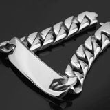 16mm*22cm Stainless Steel Mens Cuban Link Bracelet Bangle