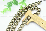 Pyrite Titanium Plating Hematite Round Beads 6mm 8mm 10mm - 10pcs