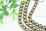 Pyrite Titanium Plating Hematite Round Beads 6mm 8mm 10mm - 10pcs