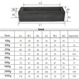 High Purity Graphite Casting Ingot Bar Mould for Silver Copper Melting Refini...