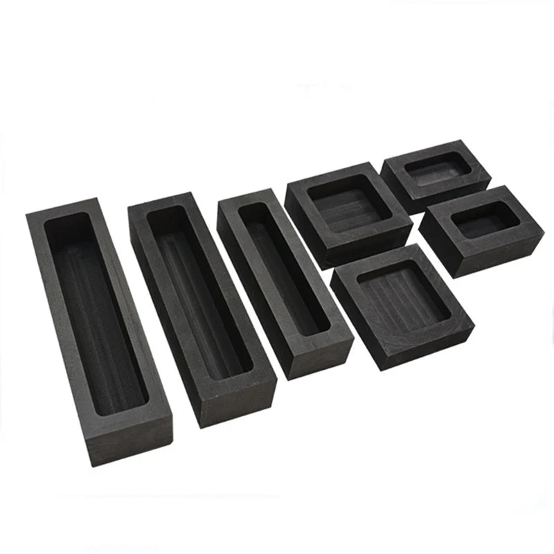 High Purity Graphite Casting Ingot Bar Mould for Silver Copper Melting Refini...