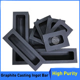 High Purity Graphite Casting Ingot Bar Mould for Silver Copper Melting Refini...