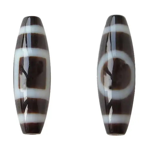 Natural Agate Earth& Sky Oval Tibetan Dzi Beads 1PCS/Lot