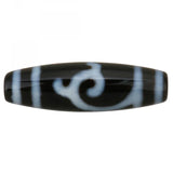High Quality Natural Agate Green Tare Pattern Oval Tibetan Dzi Beads