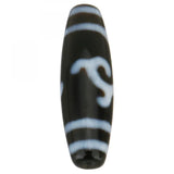High Quality Natural Agate Green Tare Pattern Oval Tibetan Dzi Beads