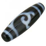 High Quality Natural Agate Green Tare Pattern Oval Tibetan Dzi Beads