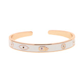Rose Evil Eye Bangle Bracelet for Women