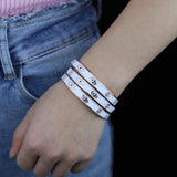 Rose Evil Eye Bangle Bracelet for Women