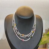 Colorful Zircon Tassels Pendant Necklace for Women