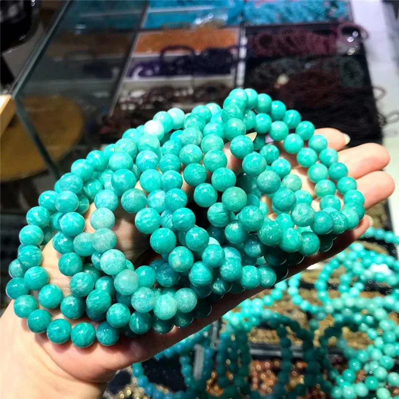 High Quality Amazonite Beaded Bracelets Women Jewelry Gem Stones Bracelet