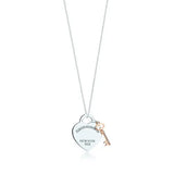 925 Sterling Silver Key Necklace