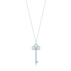 925 Silver Key Necklace with Multi-Style Craftsmanship