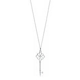 925 Silver Key Necklace with Multi-Style Craftsmanship