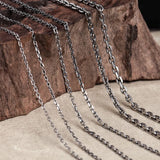 925 Silver Vintage Chain Necklace 1.5mm-3.0mm DIY Jewelry Finding