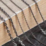 925 Silver Vintage Chain Necklace 1.5mm-3.0mm DIY Jewelry Finding