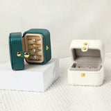 Mini Rectangle Button Jewelry Box Pink/Green/White 7x5x5.5cm