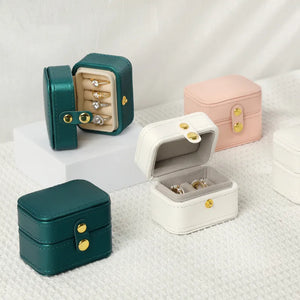 Mini Rectangle Button Jewelry Box Pink/Green/White 7x5x5.5cm