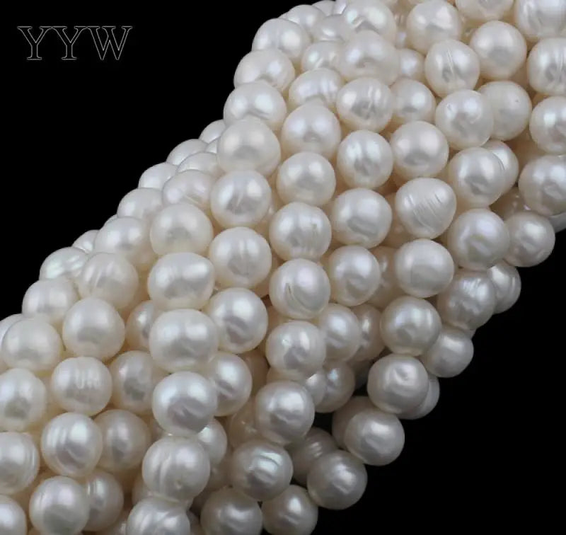 10-11mm Natural Freshwater Pearl Beads Round Loose Beads DIY Jewelry Making