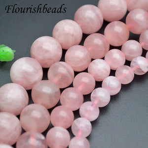 10-14mm Rose Crystal Quartz Round Beads DIY Necklace Jewelry Making