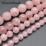 10-14mm Rose Crystal Quartz Round Beads DIY Necklace Jewelry Making