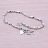 925 Sterling Silver Bangle 3MM Link Solid Silver Bracelet For Men