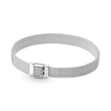 925 Sterling Silver Pan Reflexions Sparkling Clasp Bracelet