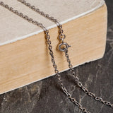 Antique 925 Sterling Silver Chain Rabbit Pendant Necklace Vintage Animal Jewelry