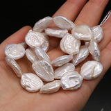 100% Natural Freshwater Baroque Pearl Button Beads for Jewelry Making